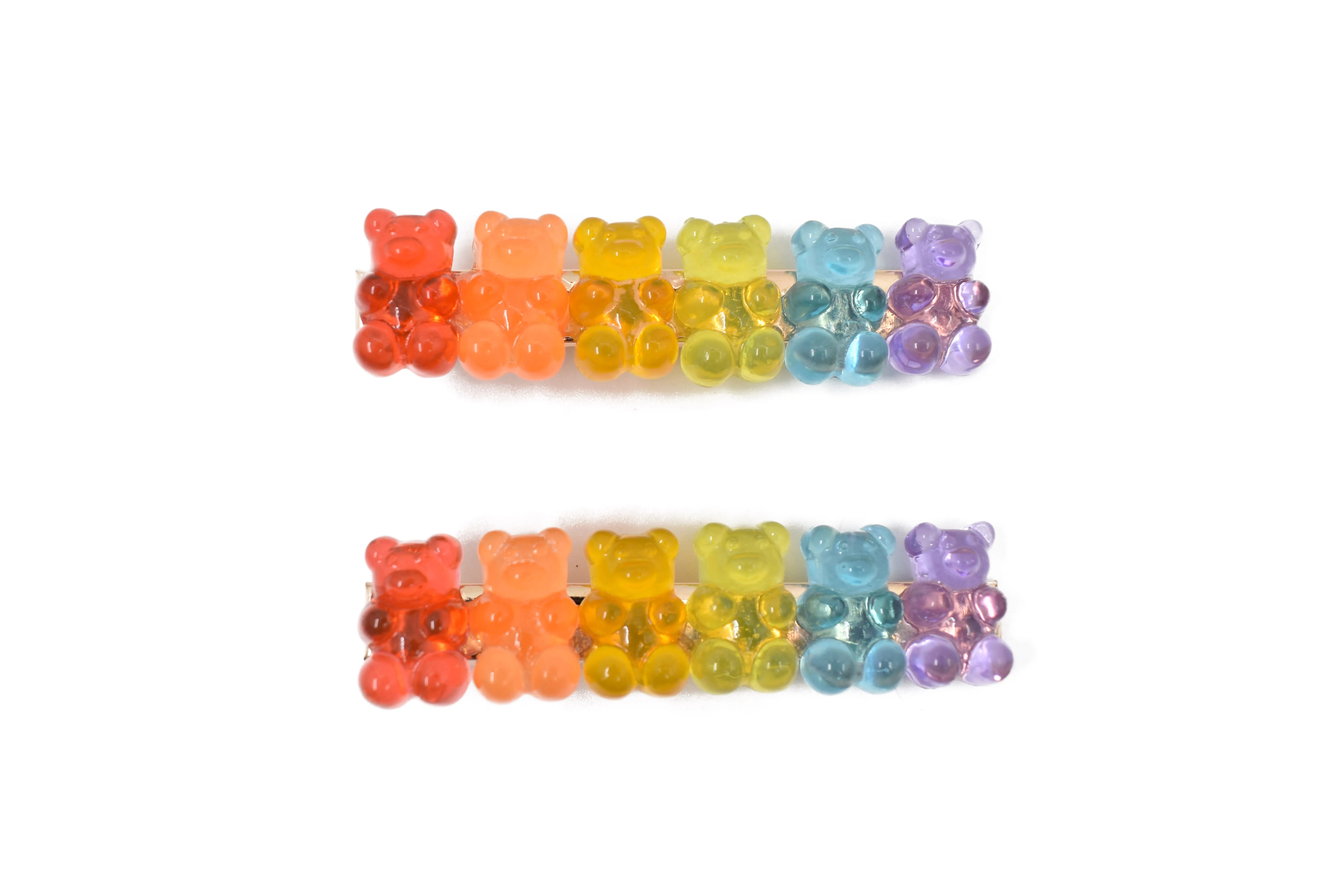  Juego de 2 pasadores para cabello en forma de panditas, multicolor, mujer.