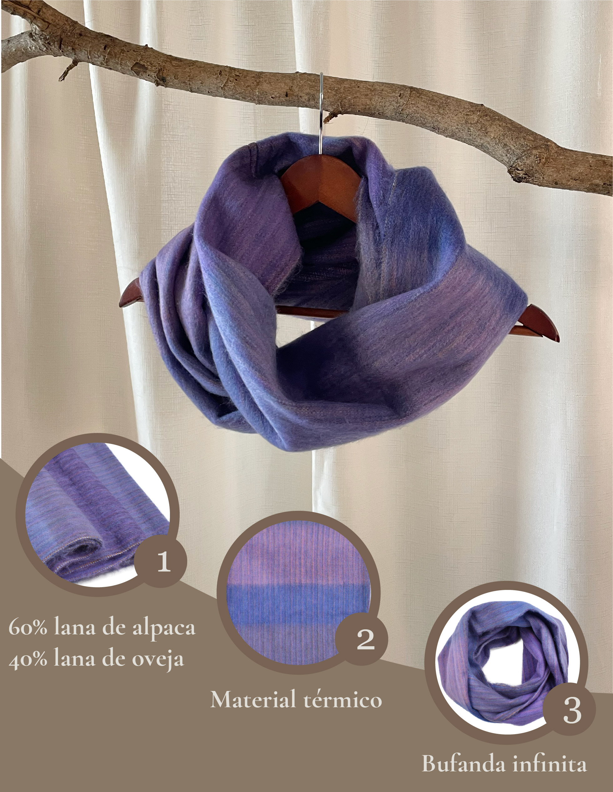 Bufanda infinita de alpaca