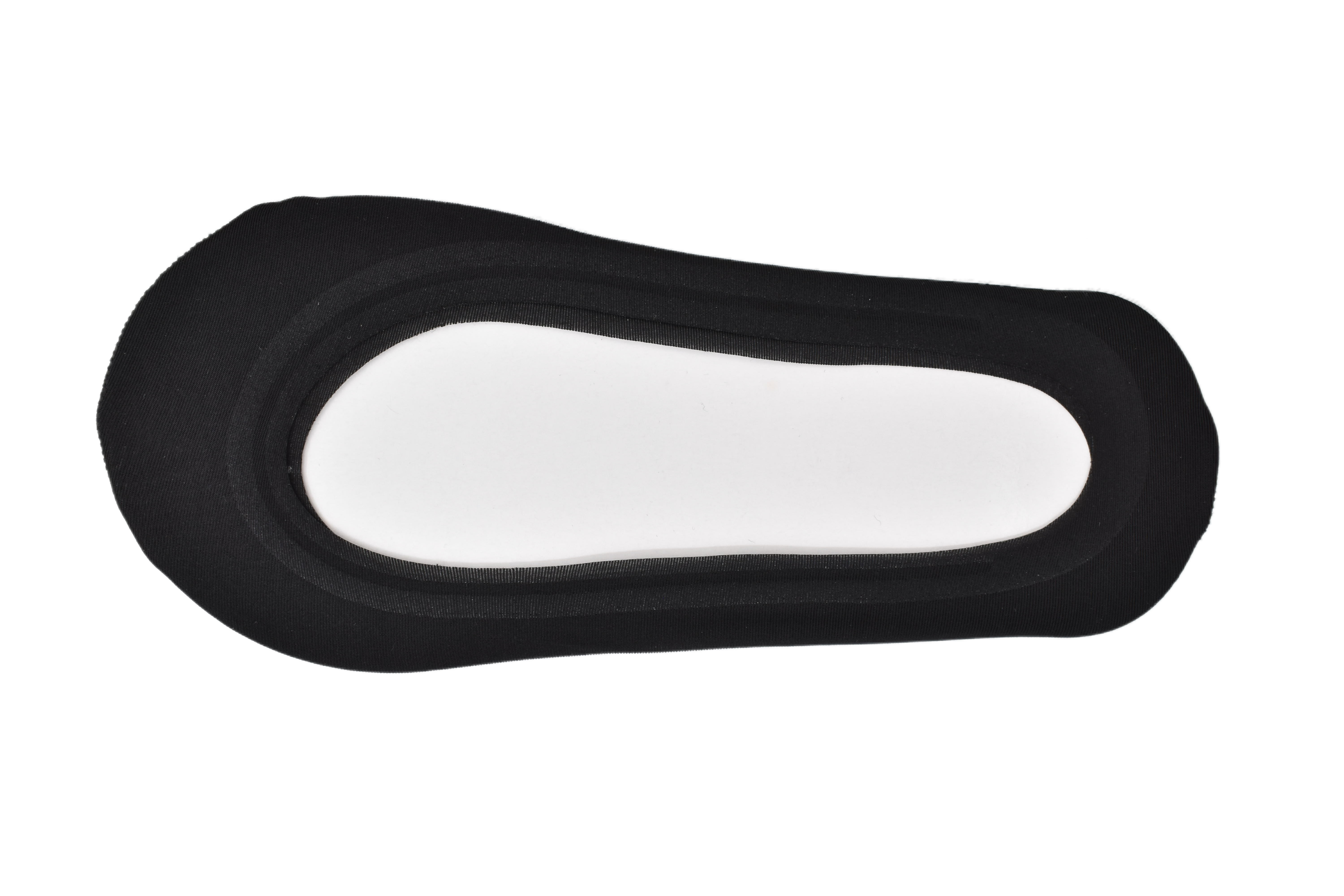 Cubre pie nylon color negro, mujer.