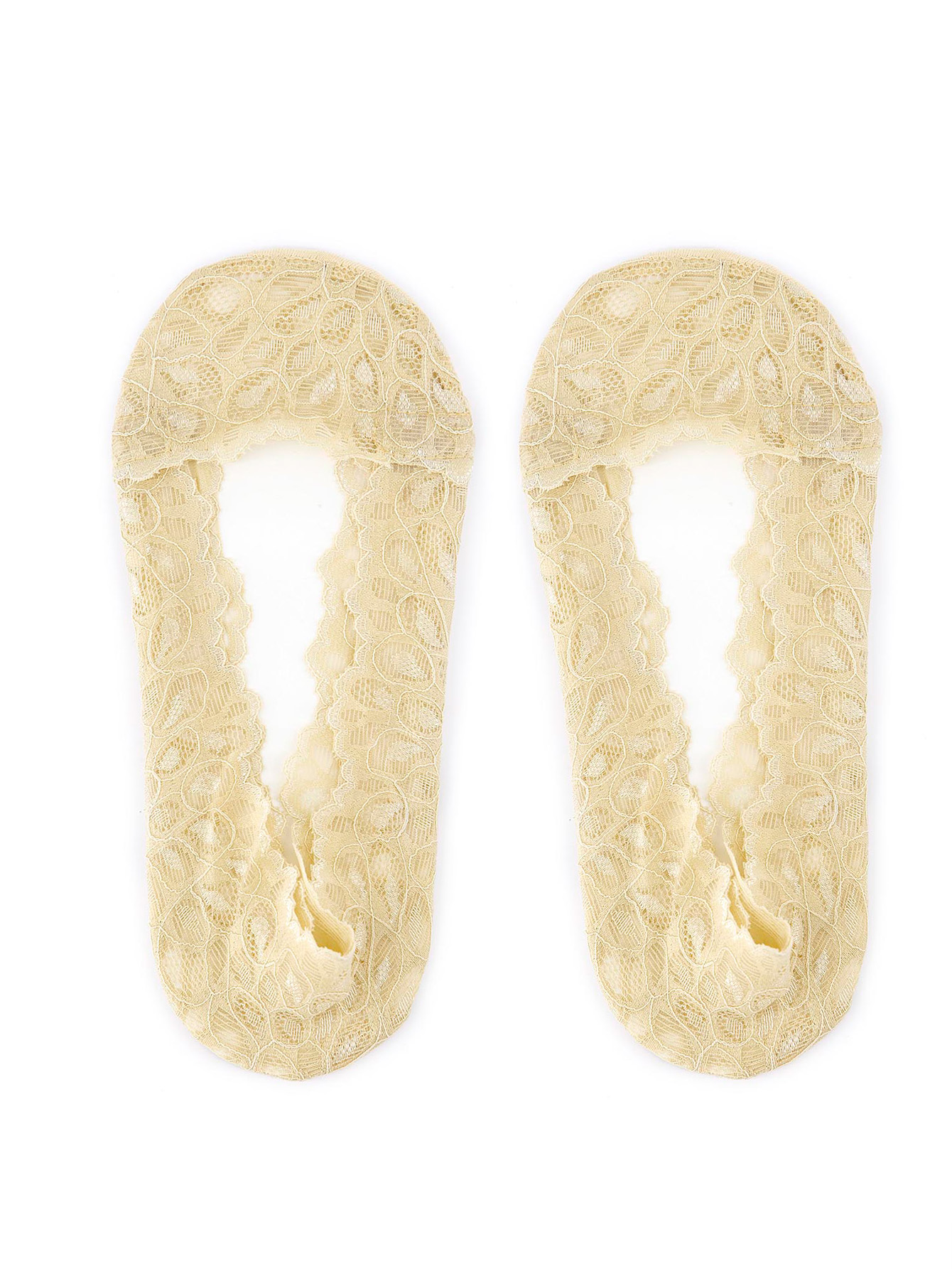  Cubre pie nylon encaje beige