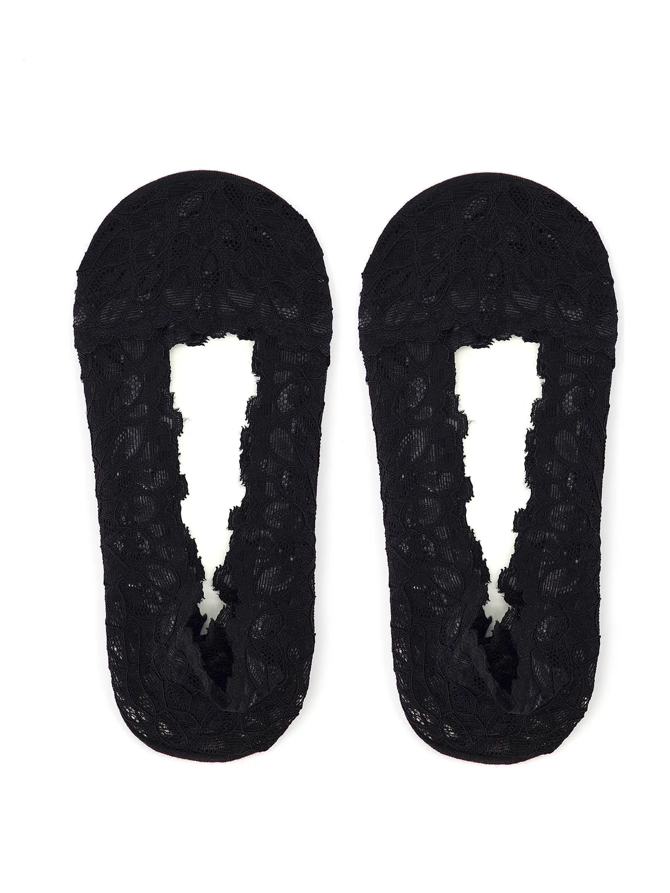  Cubre pie nylon encaje negro