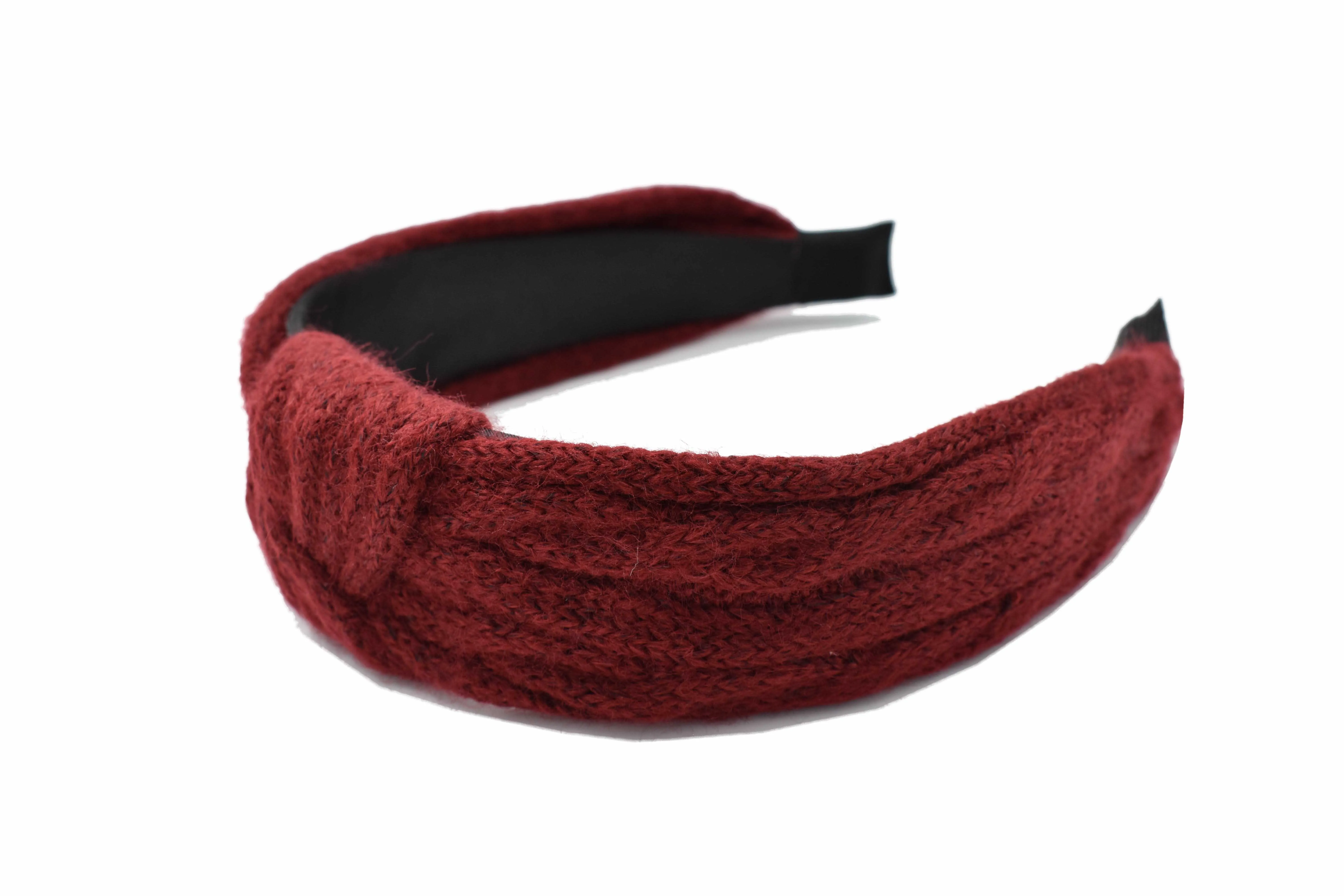 Diadema tipo turbante color rojo, mujer.