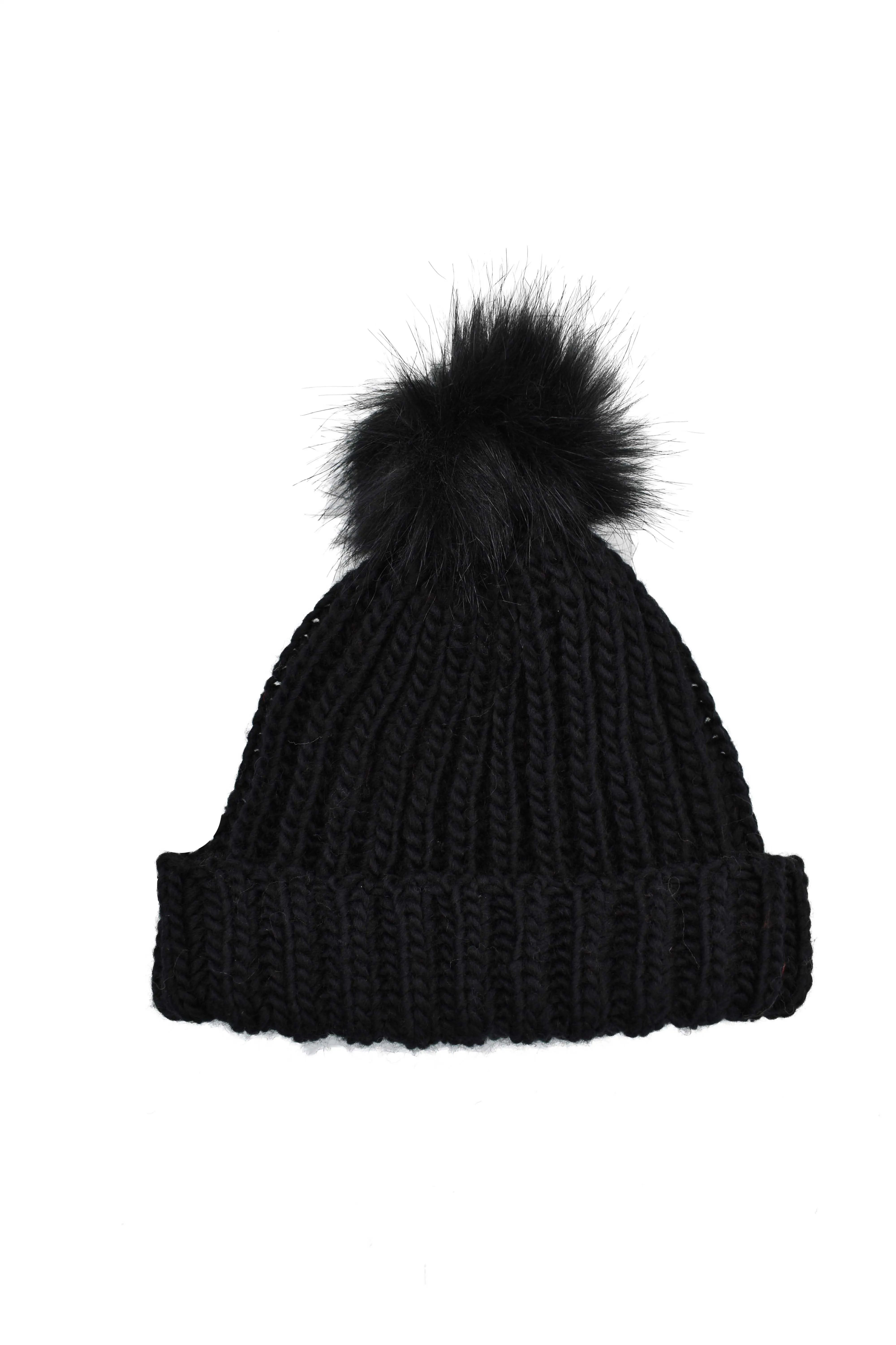 Gorro tejido con dobladillo, diferentes colores.