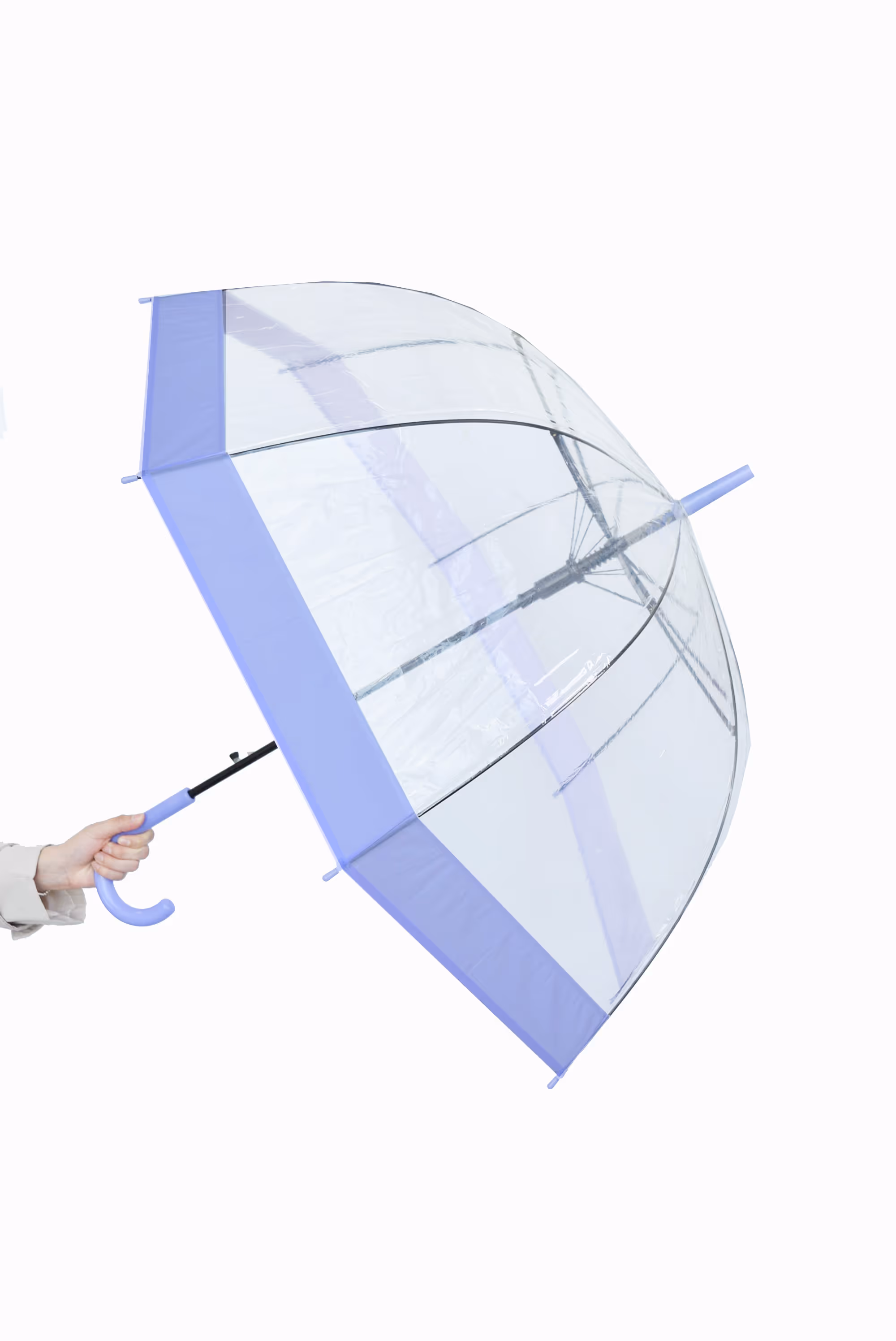 Paraguas Transparente Tipo Hongo Línea En Contraste 