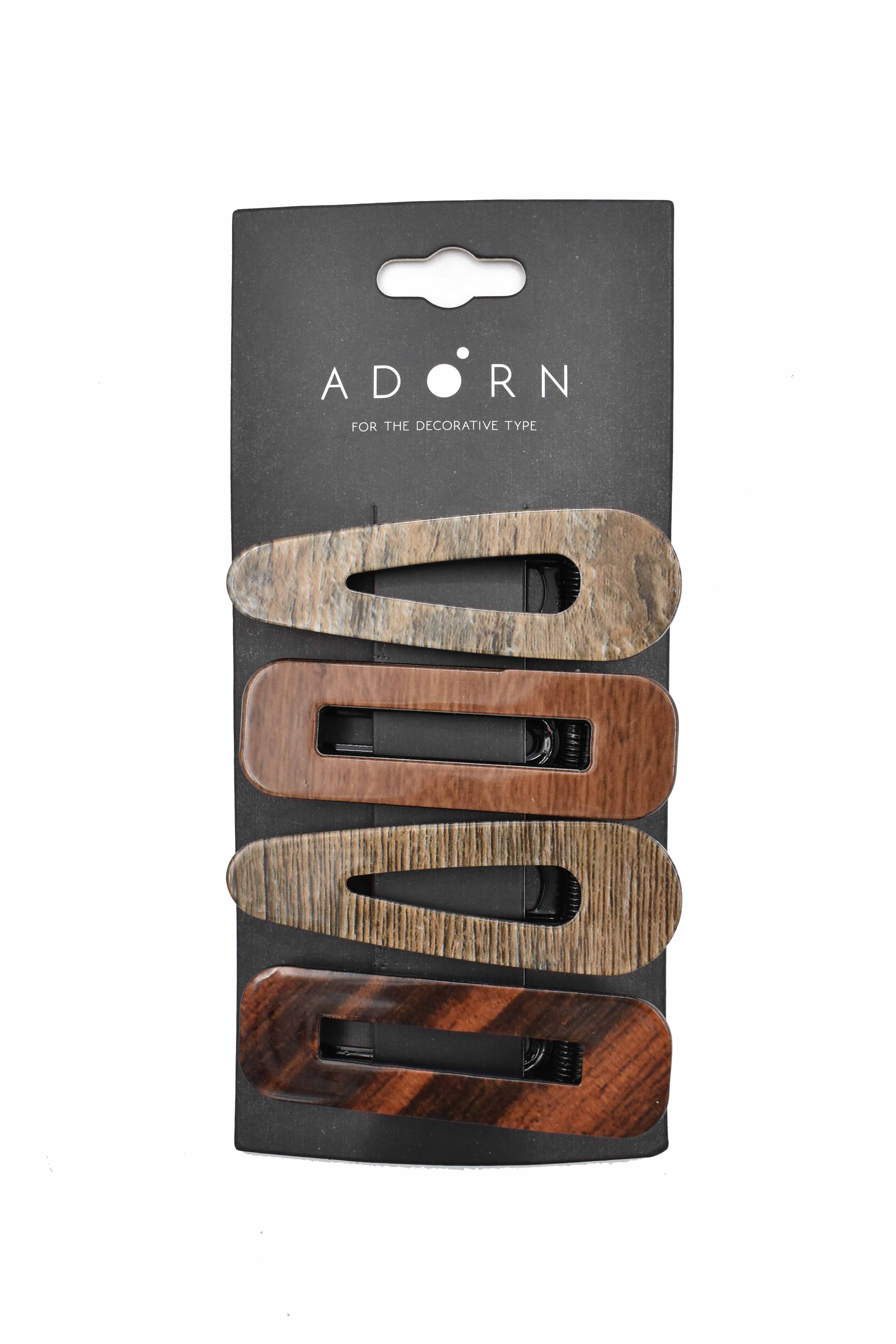 Set de 4 pasadores café tipo mármol