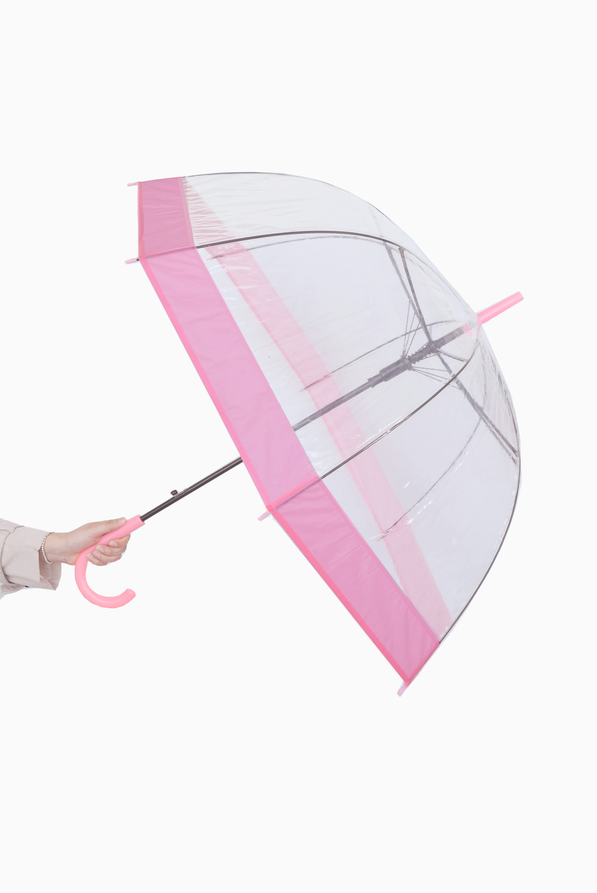 Paraguas Transparente Tipo Hongo Línea En Contraste