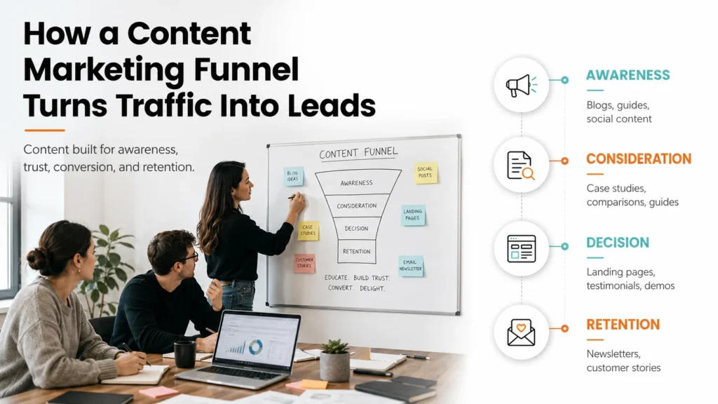 How a Full Service Content Marketing Agency in LA Works - Content Marketing Funnel - RDA