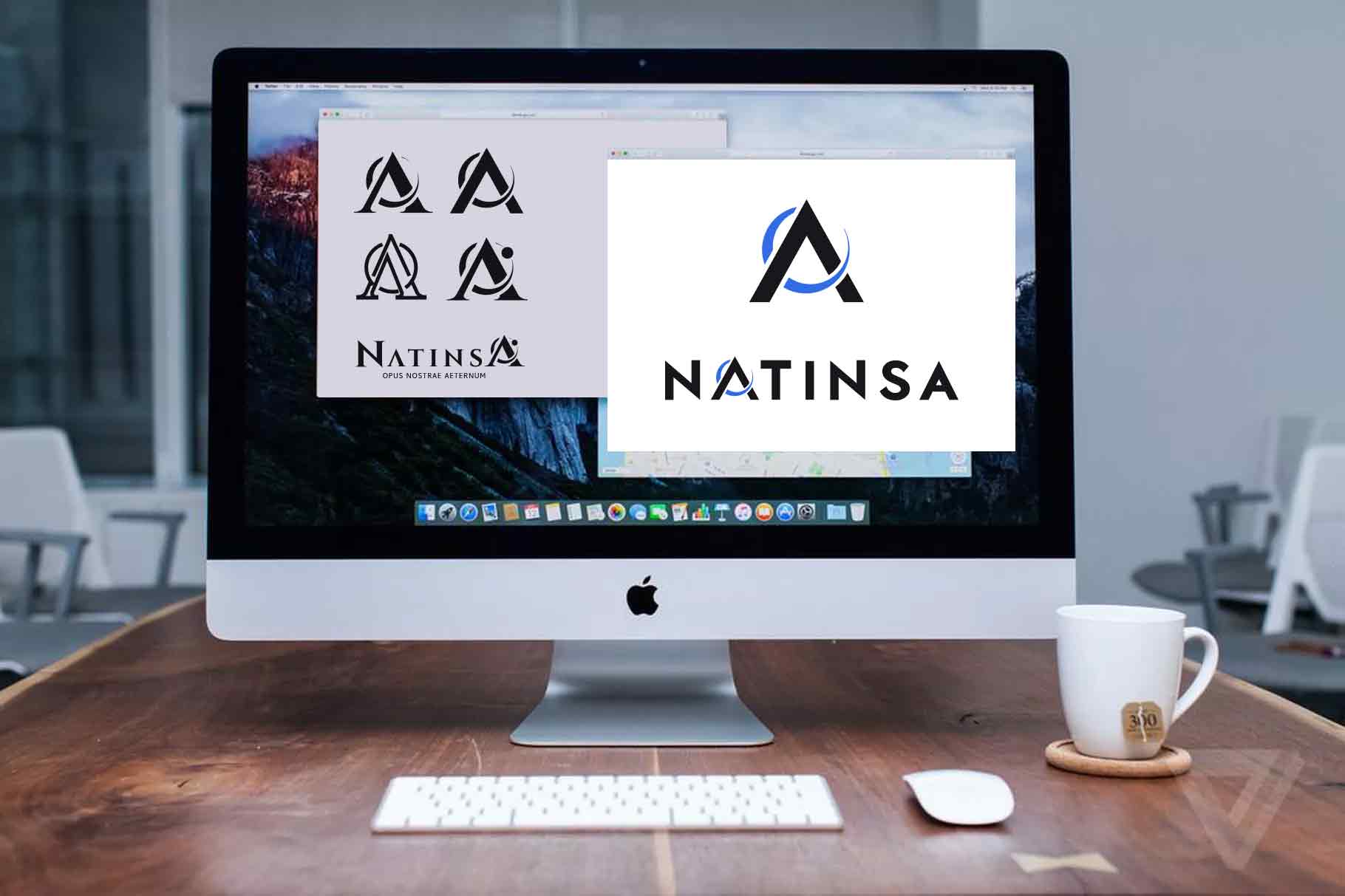 Recherche logo Natinsa piste 2 par My Albert Marketing à Genève