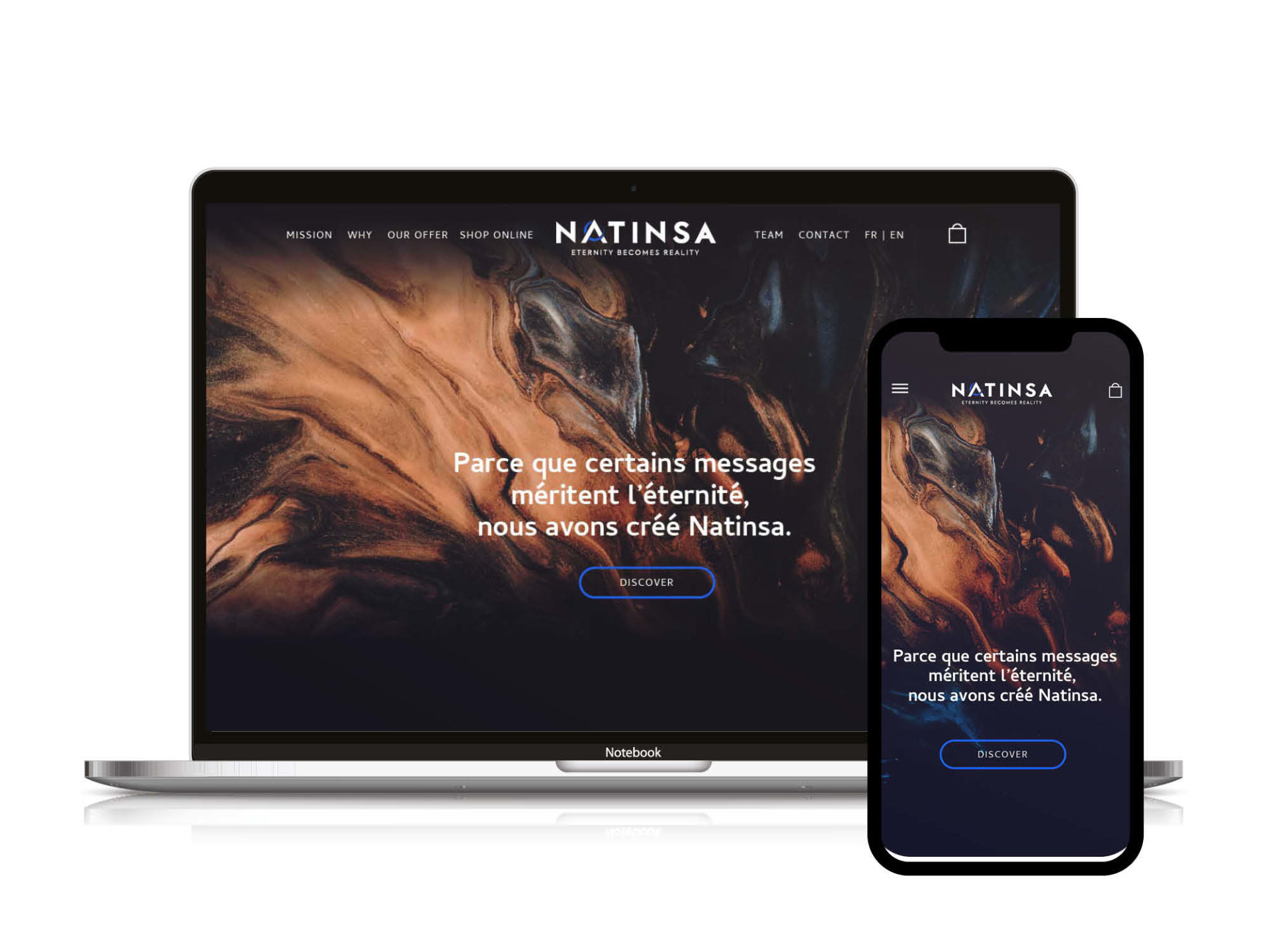 Site web ecommerce Natinsa vue 1
