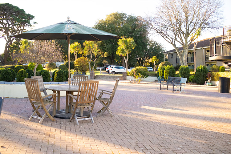 Residents can spend time outside