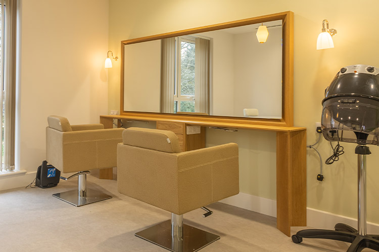 Hair salon available for residents