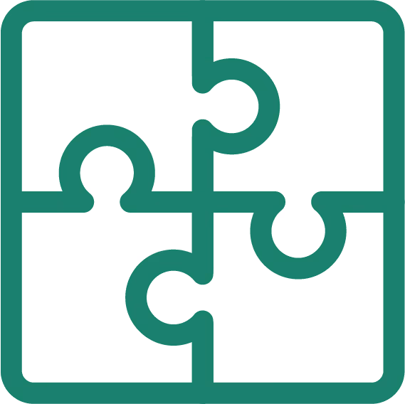 jigsaw puzzle with four pieces 