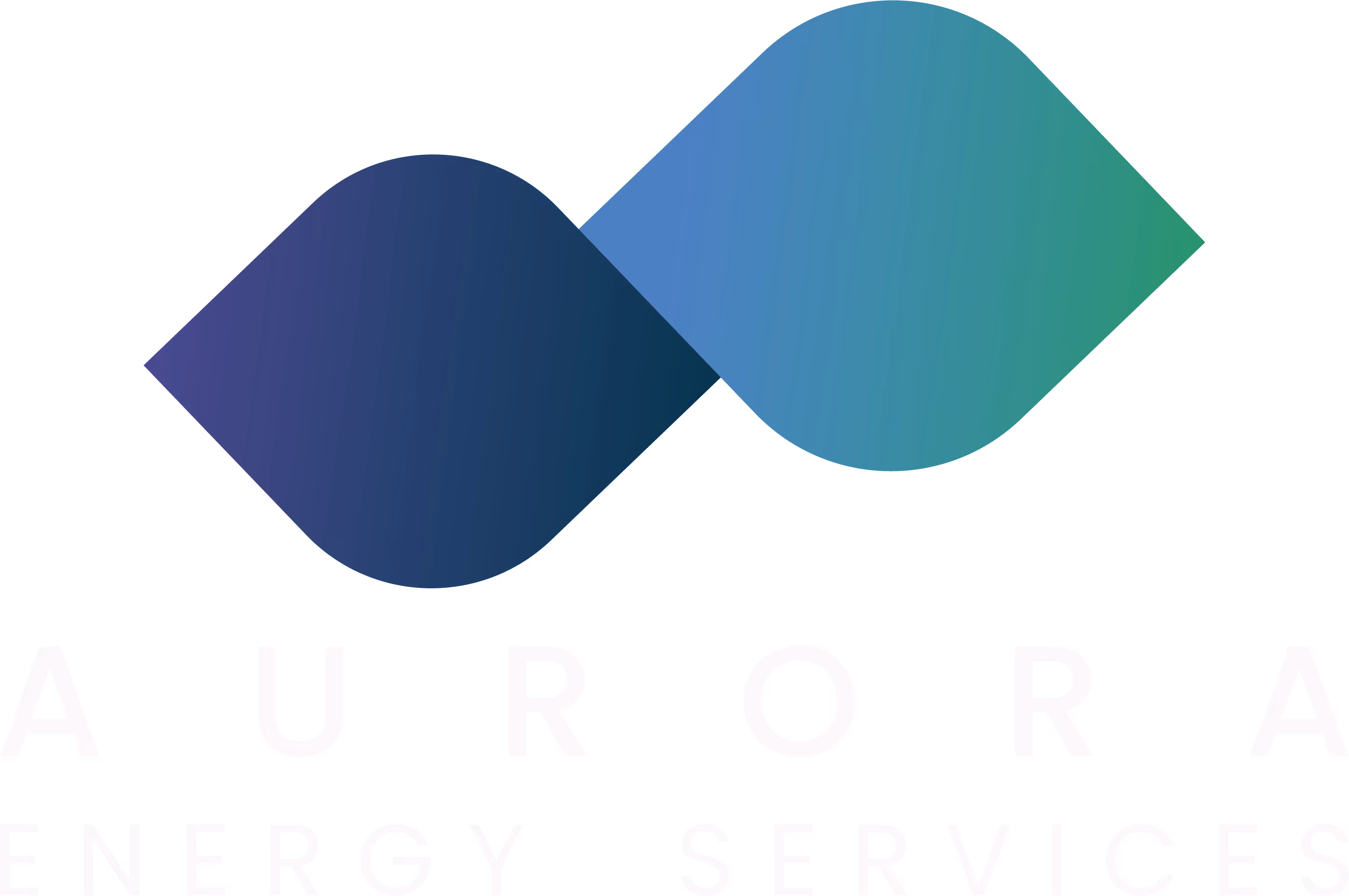 Aurora Energy Services logo with two overlapping diamond shapes in gradient blue and green above the company name.