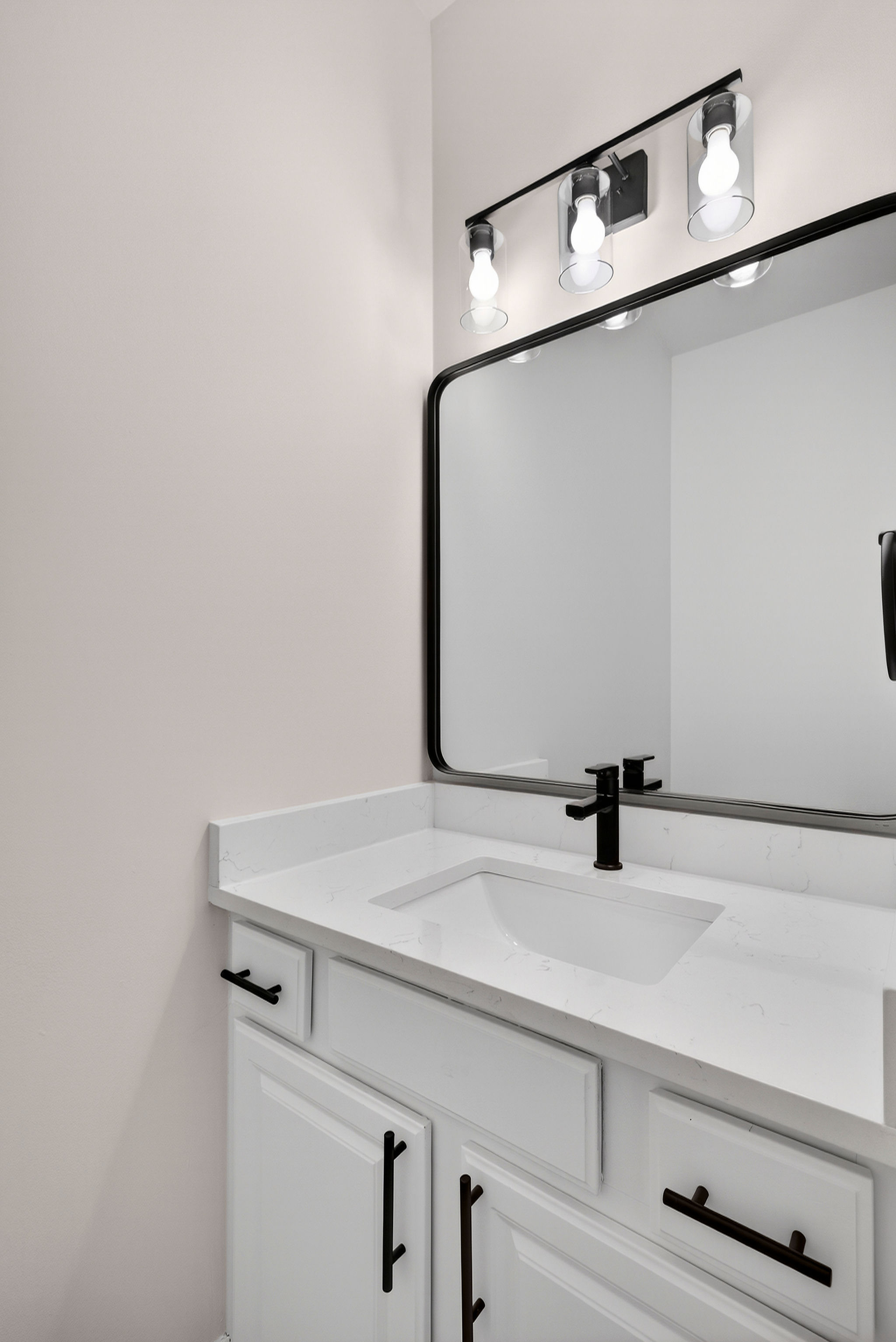 Living room with closet in 2 bedroom townhome.