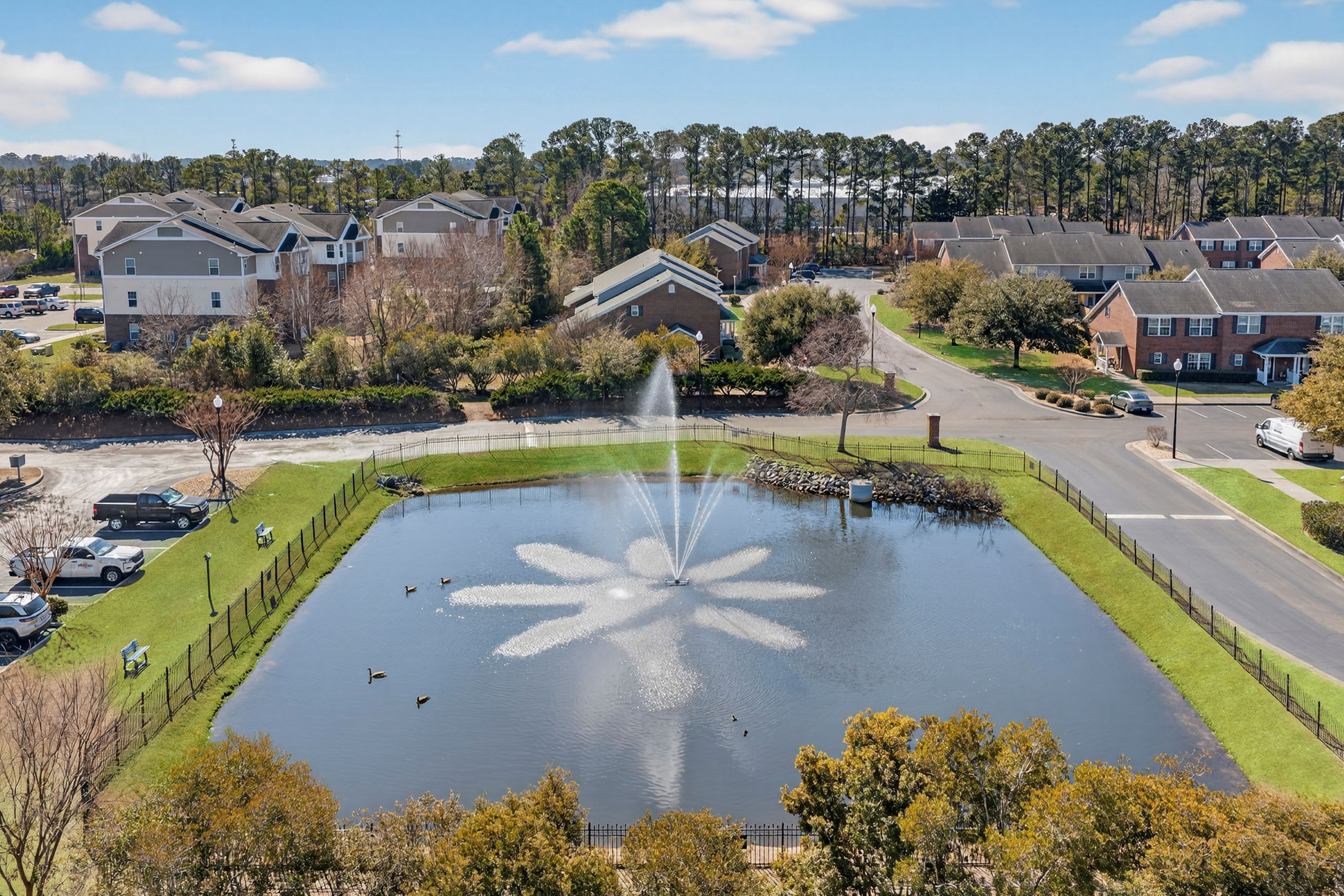 Drone photograph of our townhome community