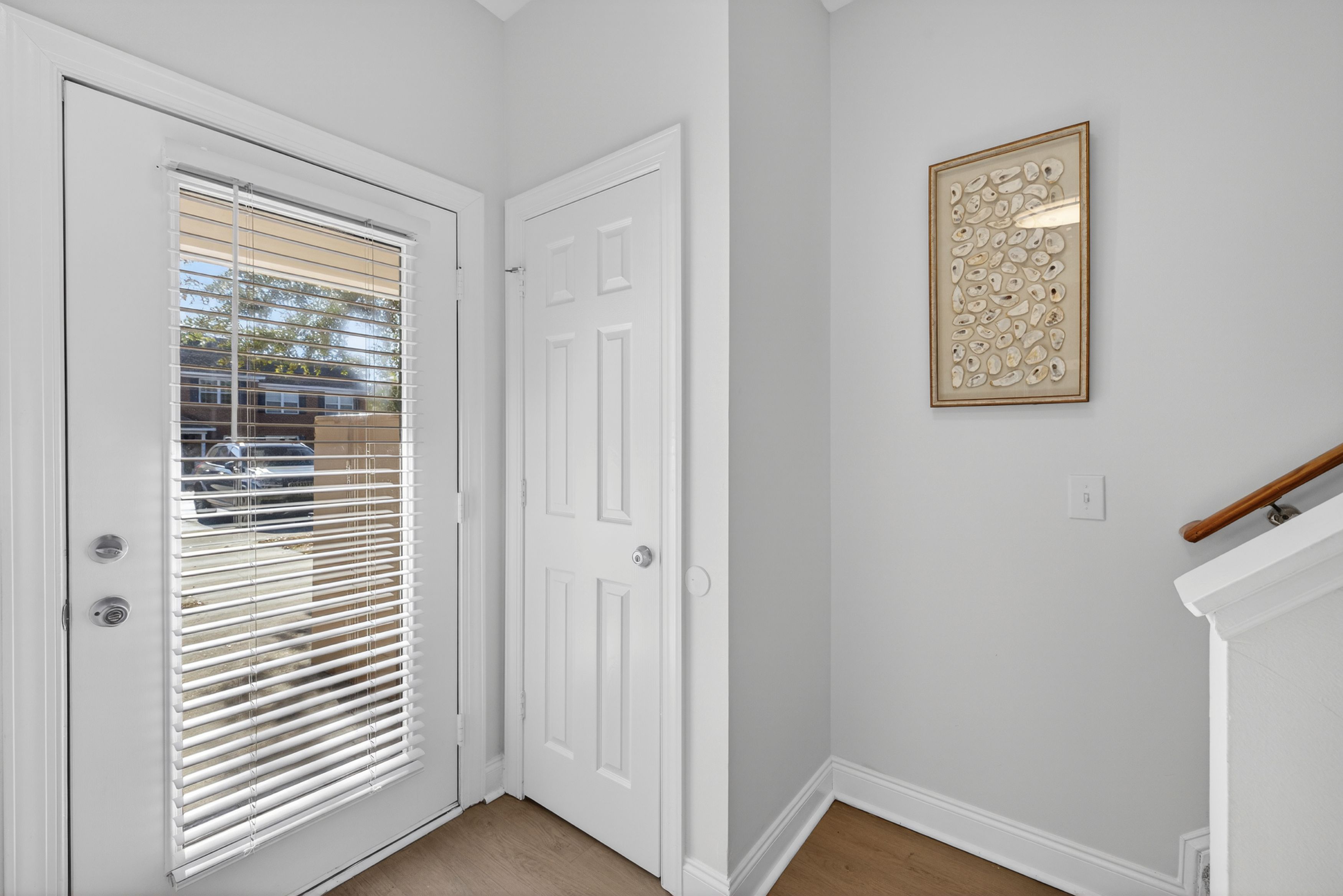 Modern bedroom with abundant space and storage at The Townes at Prior.