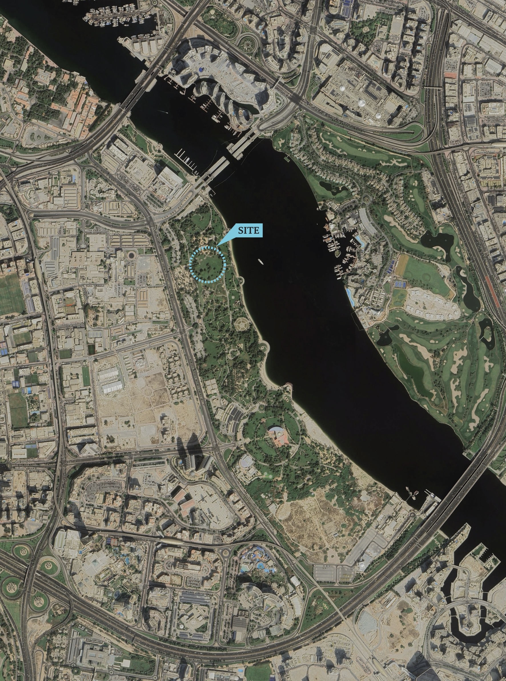 ETHAR proposed site location at Dubai Creek Park
