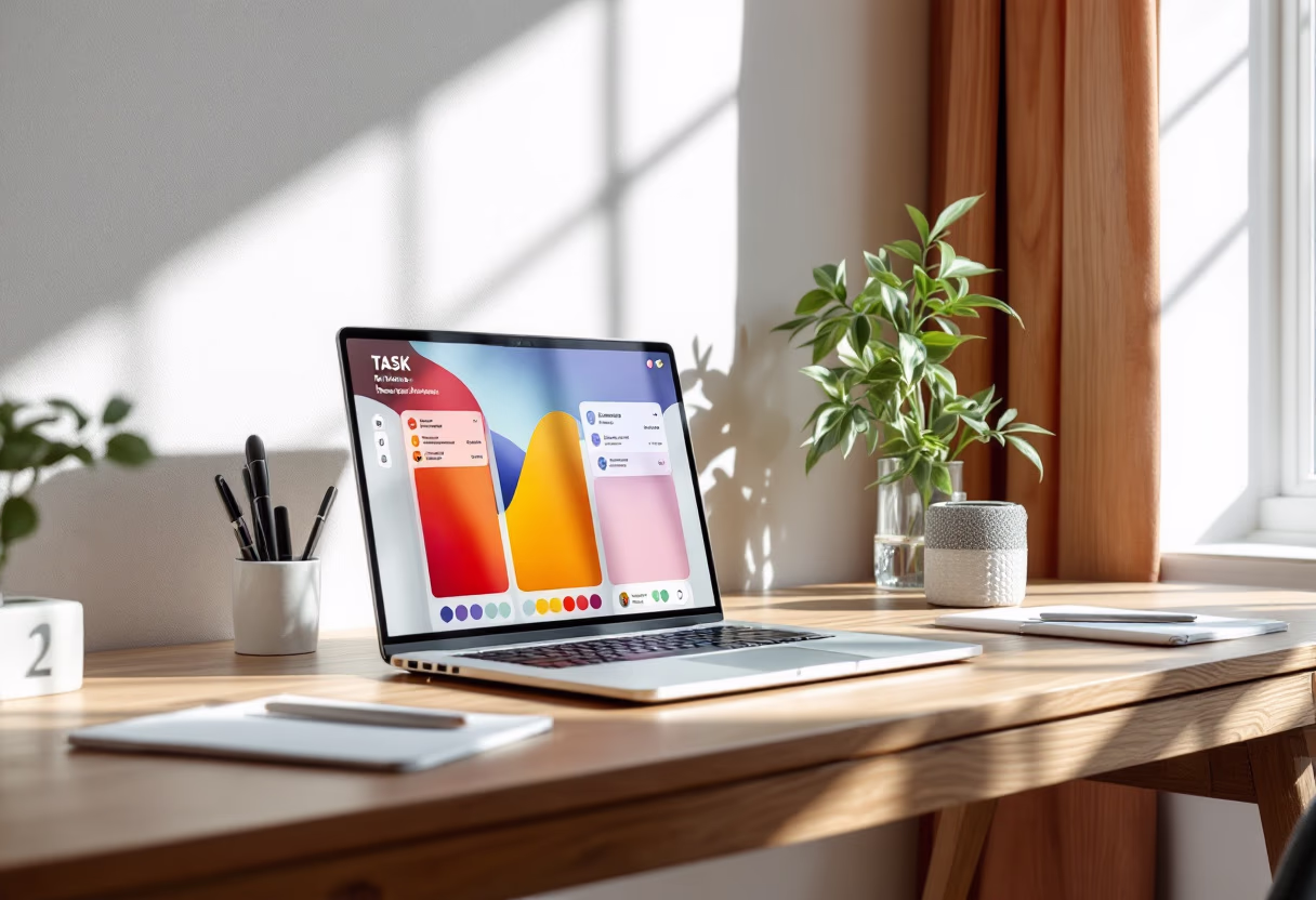 interface of task management module (for a productivity tools business)