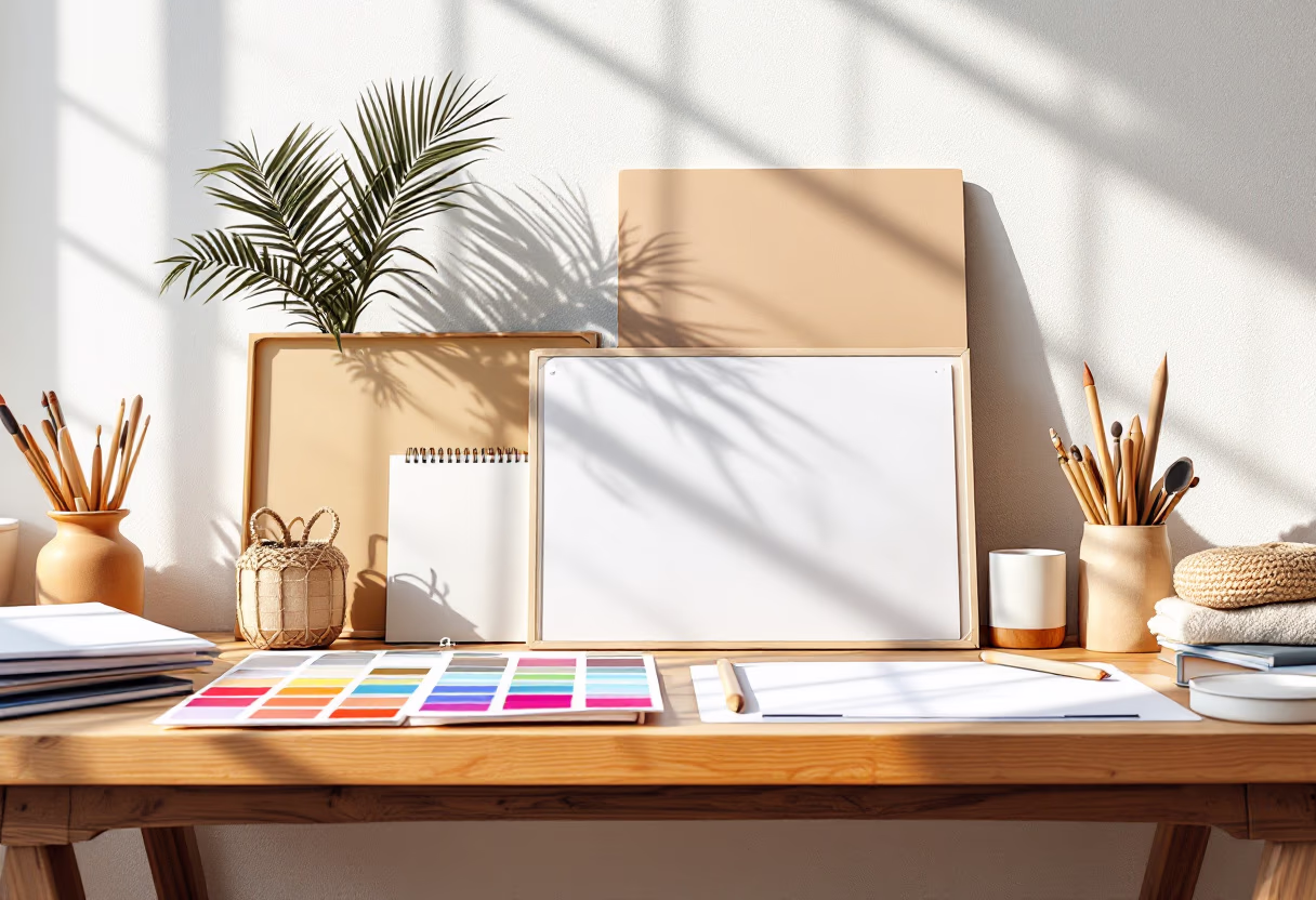 image of a logo design process