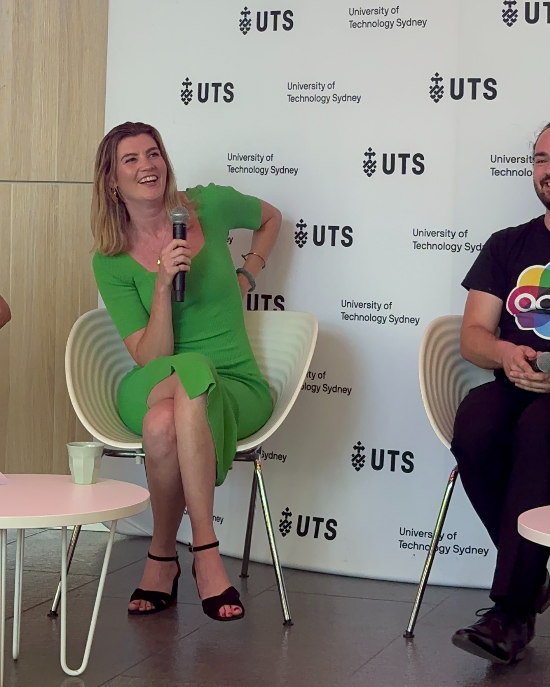 Image of Alice speaking on stage