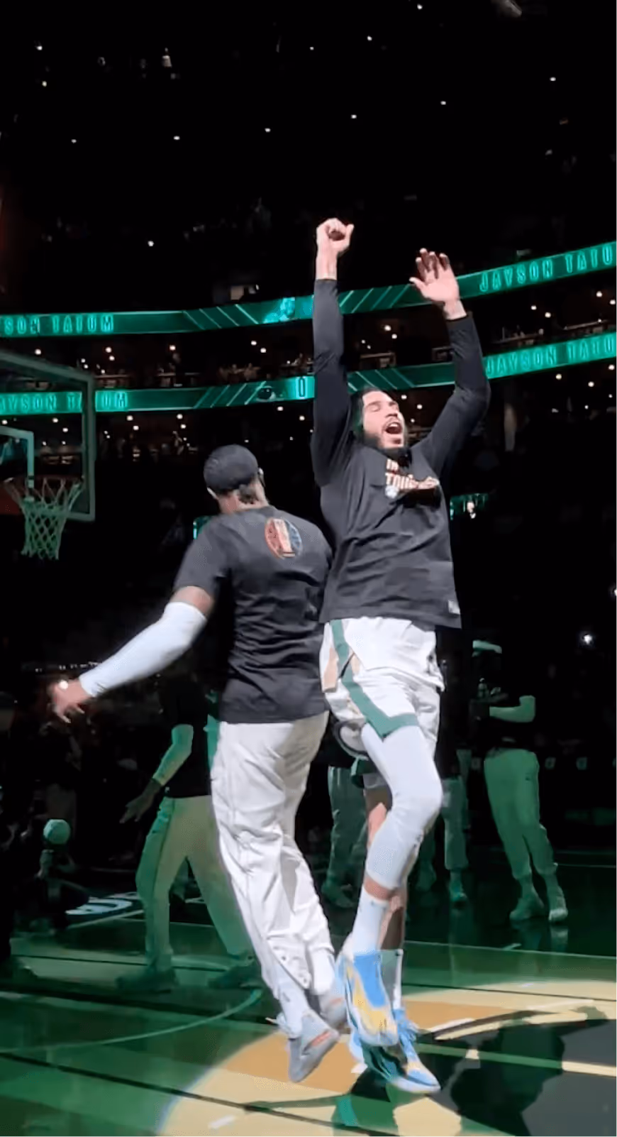 Man shooting a basketball