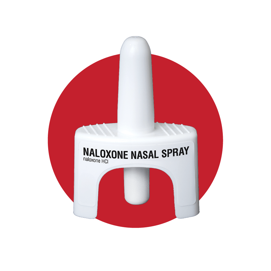 Photo of naloxone, surrounded by text that says "Carry Naloxone, You Could Save a Life"