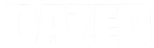 DAZED magazine logo on a black background.