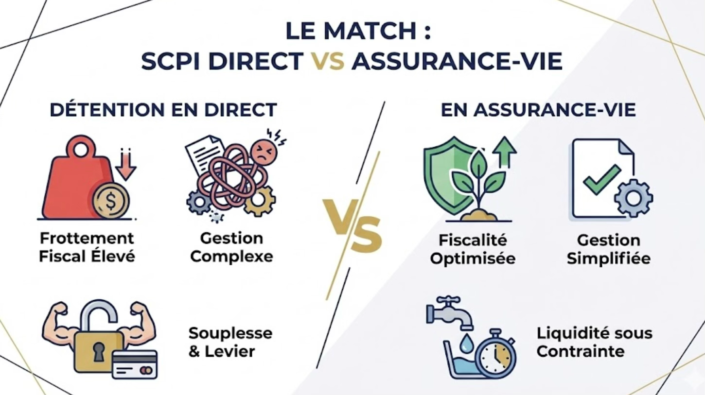 Le match : SCPI vs direct