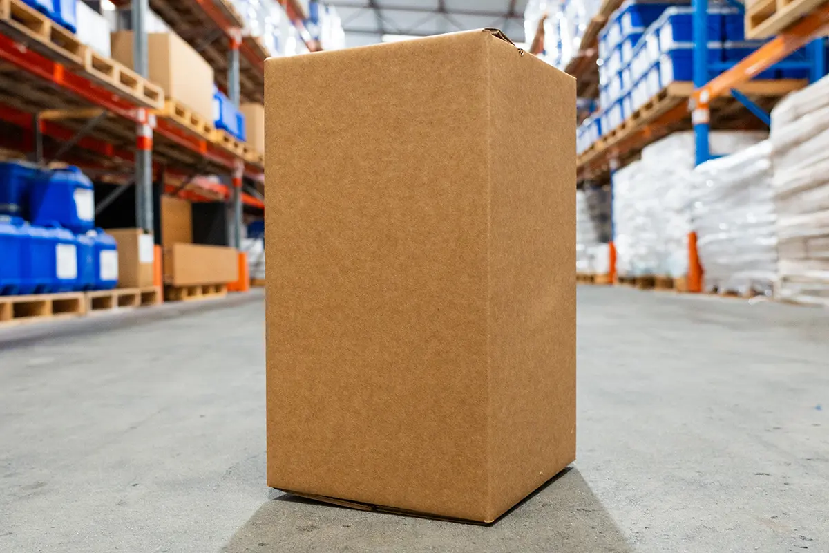 an image of an enviropack box, lighter with reduced weight