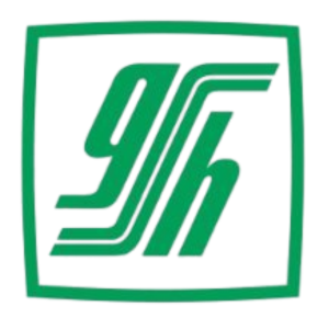 Green stylized lowercase letters 'gh' enclosed in a green square border.