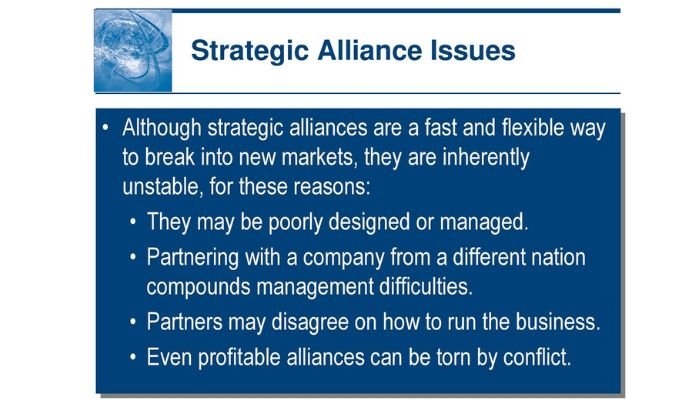 Strategic alliance issues