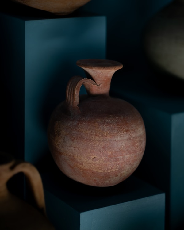 Roman pottery on display at the Antalya Museum in Turkey.