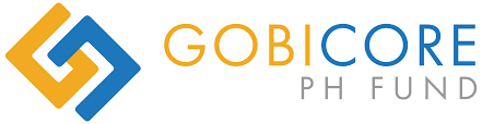 Gobi Core PH Fund logo with interlocking orange and blue geometric shapes and text.