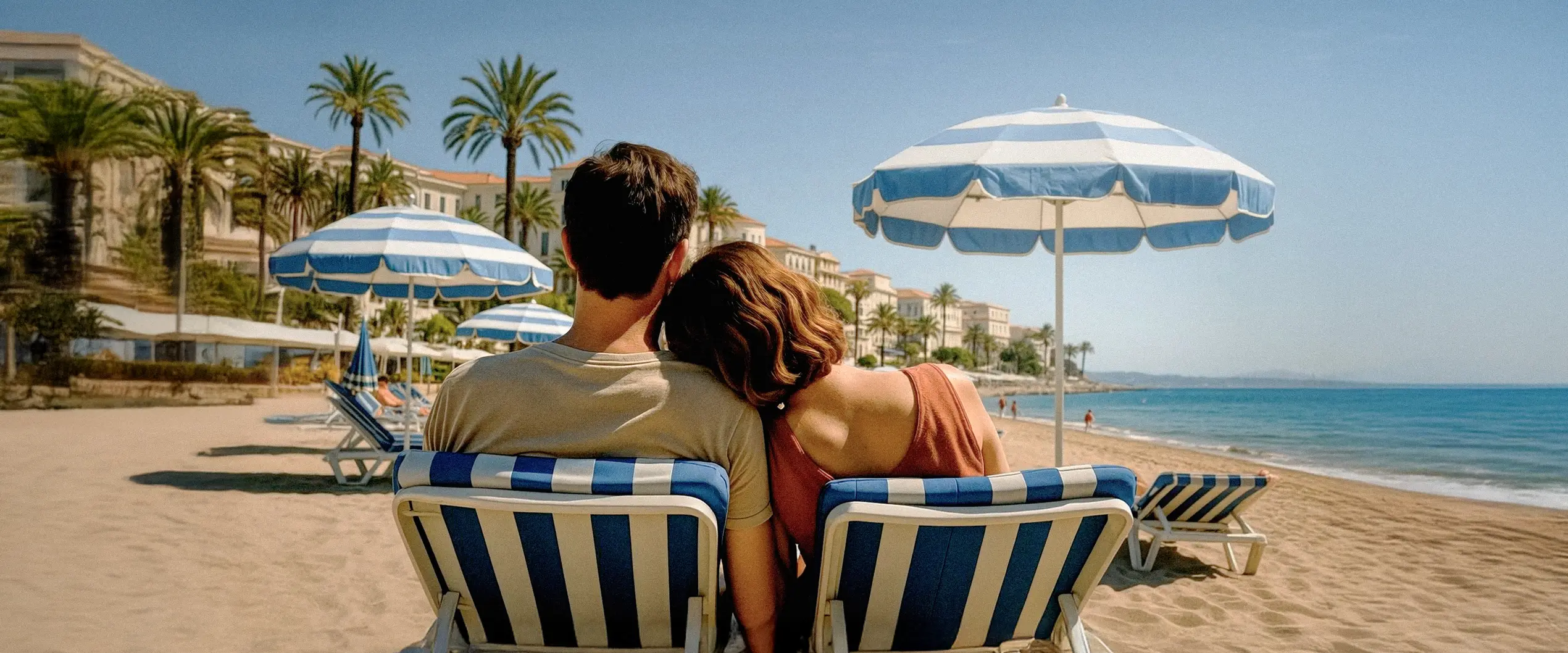 ANCV couple à la plage