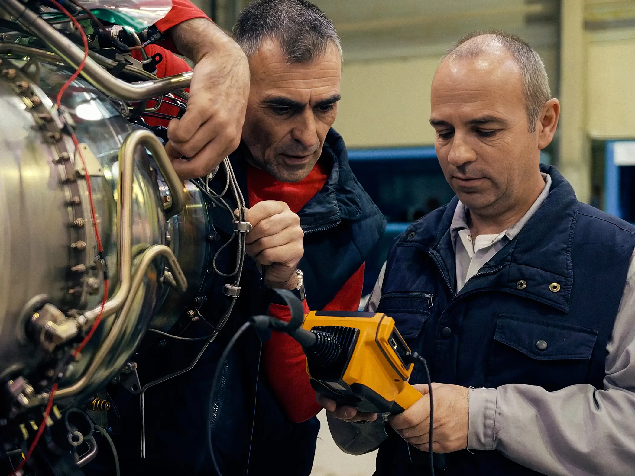 Civils de la défense deux techniciens