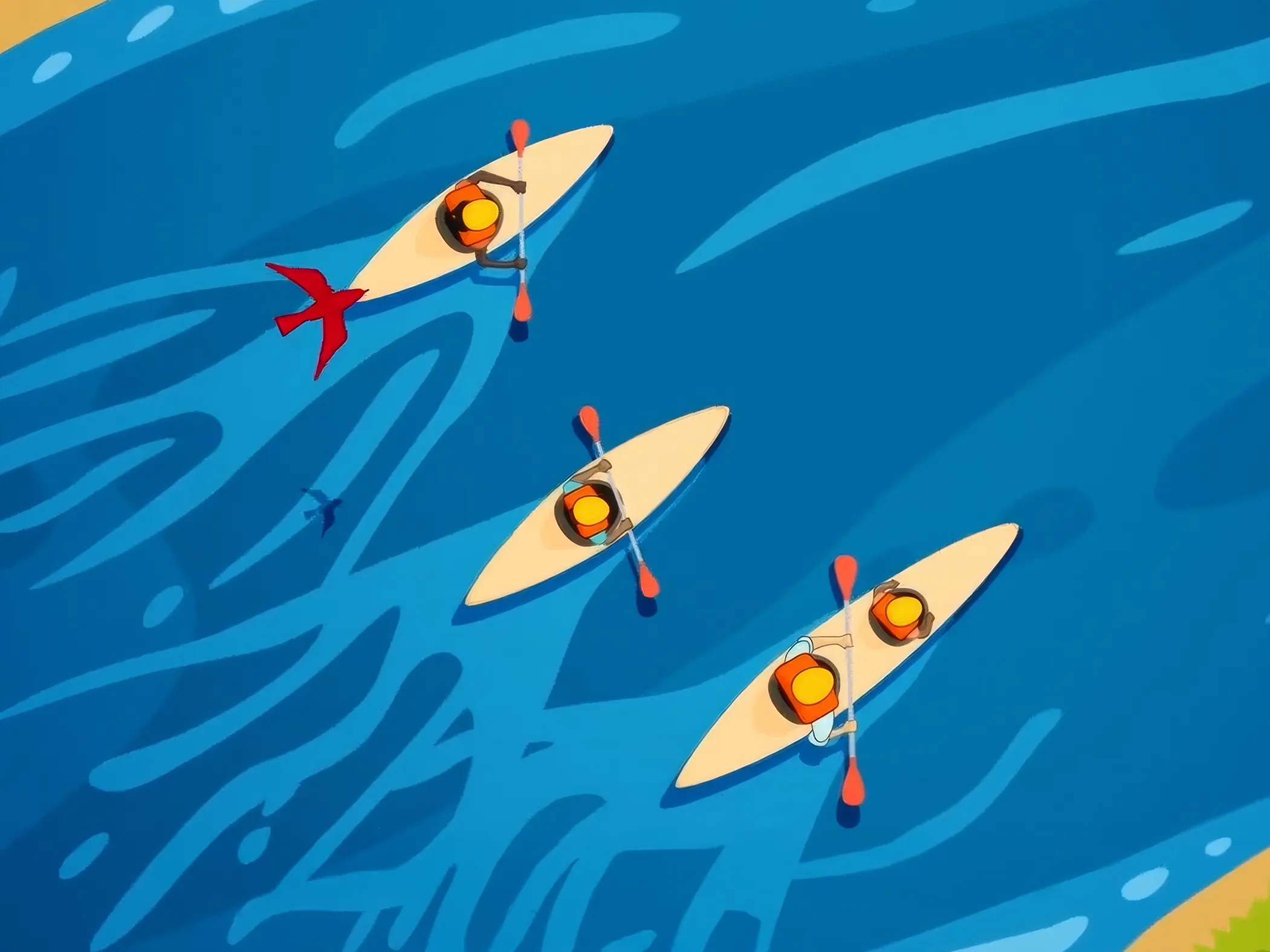 ANCV Canoés en vue de dessus