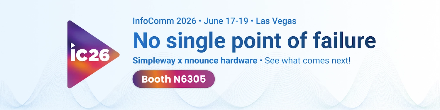 Simpleway & nnounce at InfoComm 2026 promo