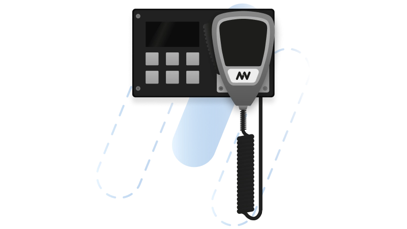 6-button paging station with OLED