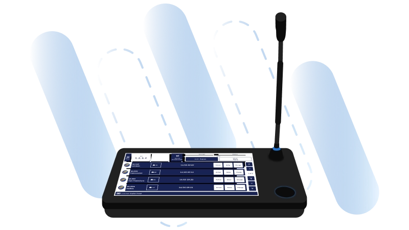 Touchscreen gooseneck station
