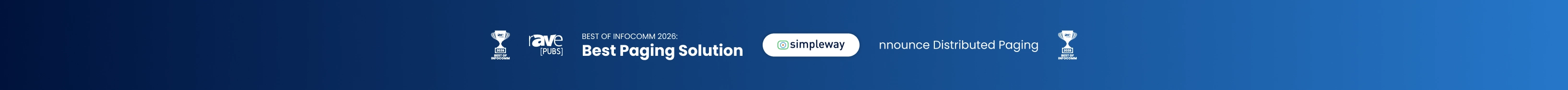 Best of Infocomm 2026 award: Simpleway and nnounce