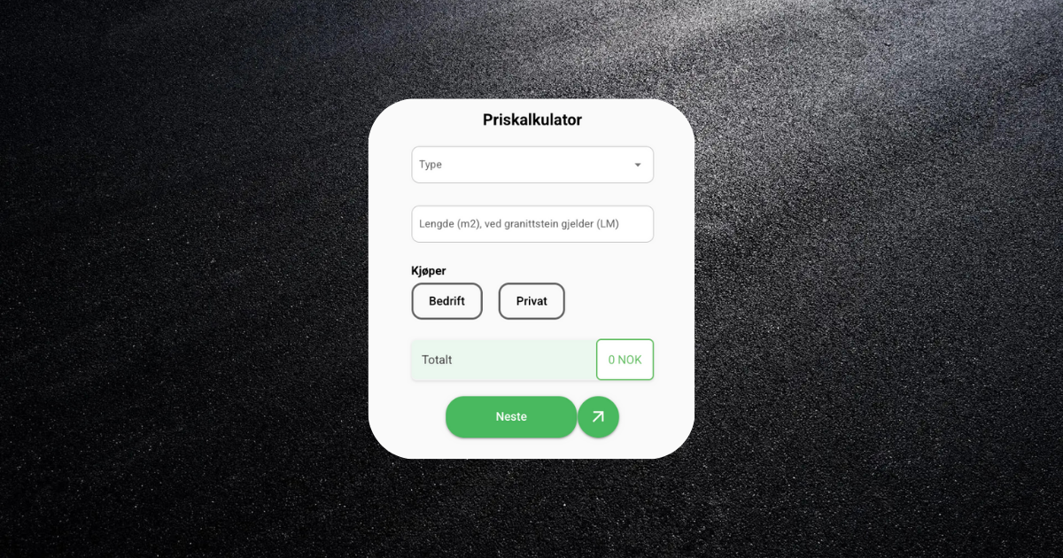 Øst asfalt priskalkulator