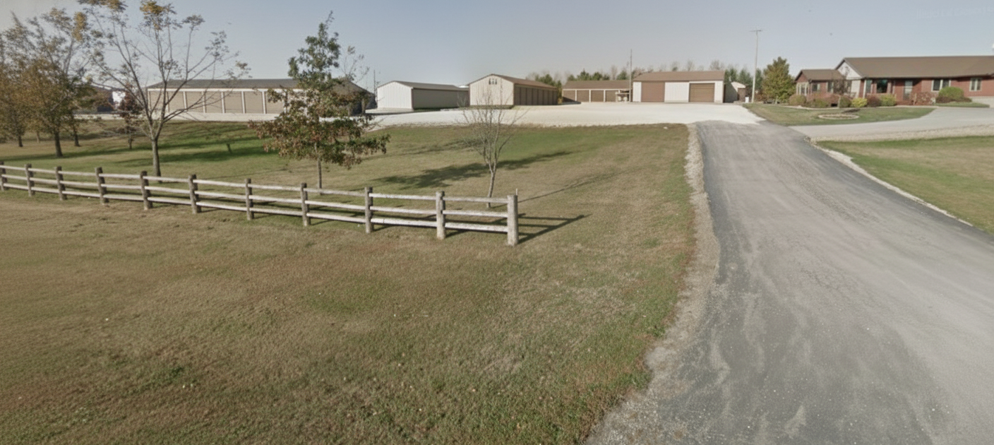 Modern secure storage facility with indoor units and RV parking areas#1.9