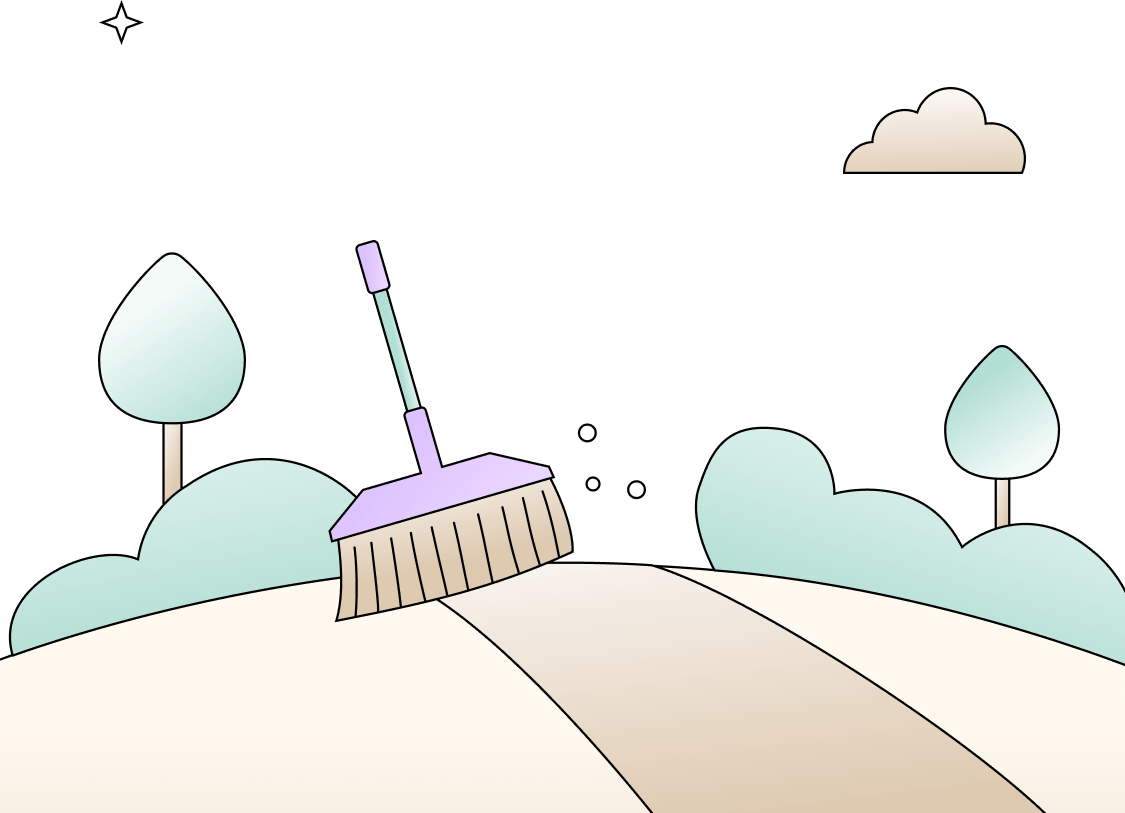 Illustration of a robotic hand holding a purple quill pen writing on a parchment scroll.