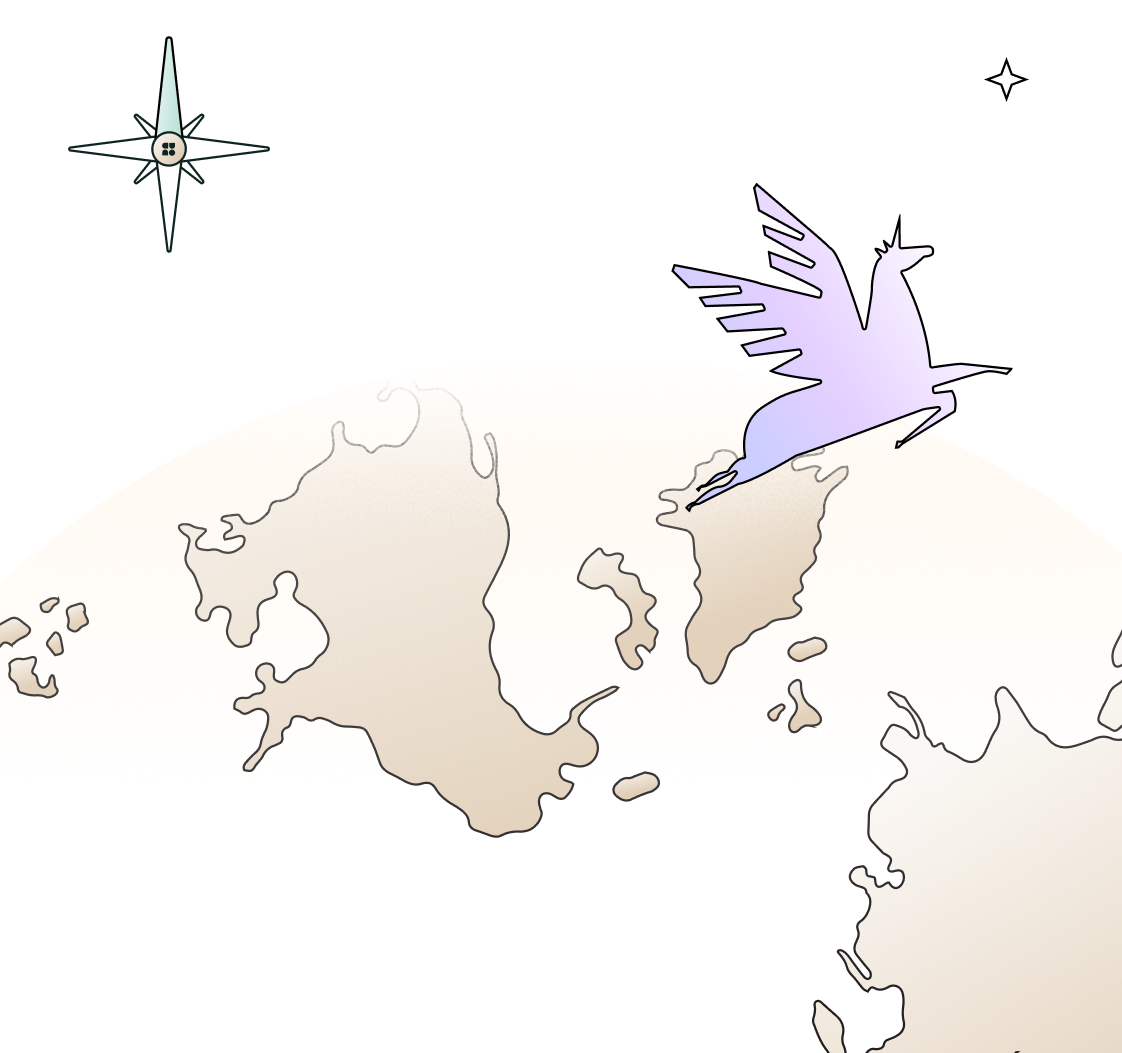 Illustration of a robotic hand holding a purple quill pen writing on a parchment scroll.