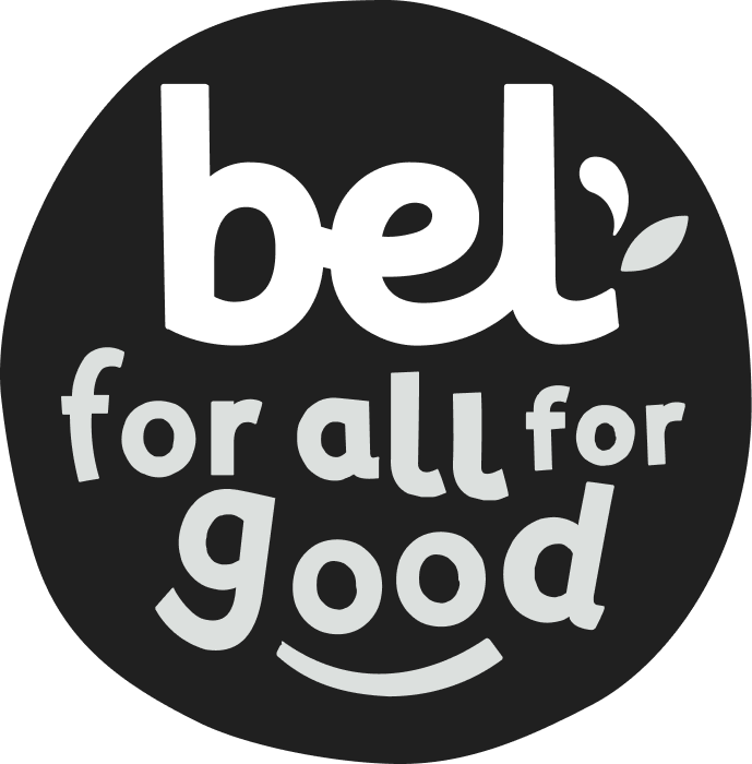 Bel logo, reads Bel for all for good