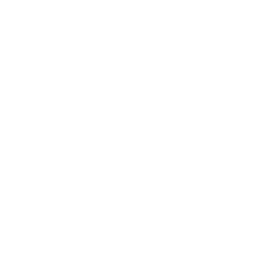White line icon of a small shop with striped awning, a door, and a window on a black background.