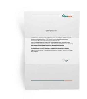 Fragment dokumentu projektowego PREBYTES – przykład 7