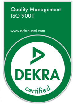 DEKRA certification mark for the ISO/IEC 9001 standard.