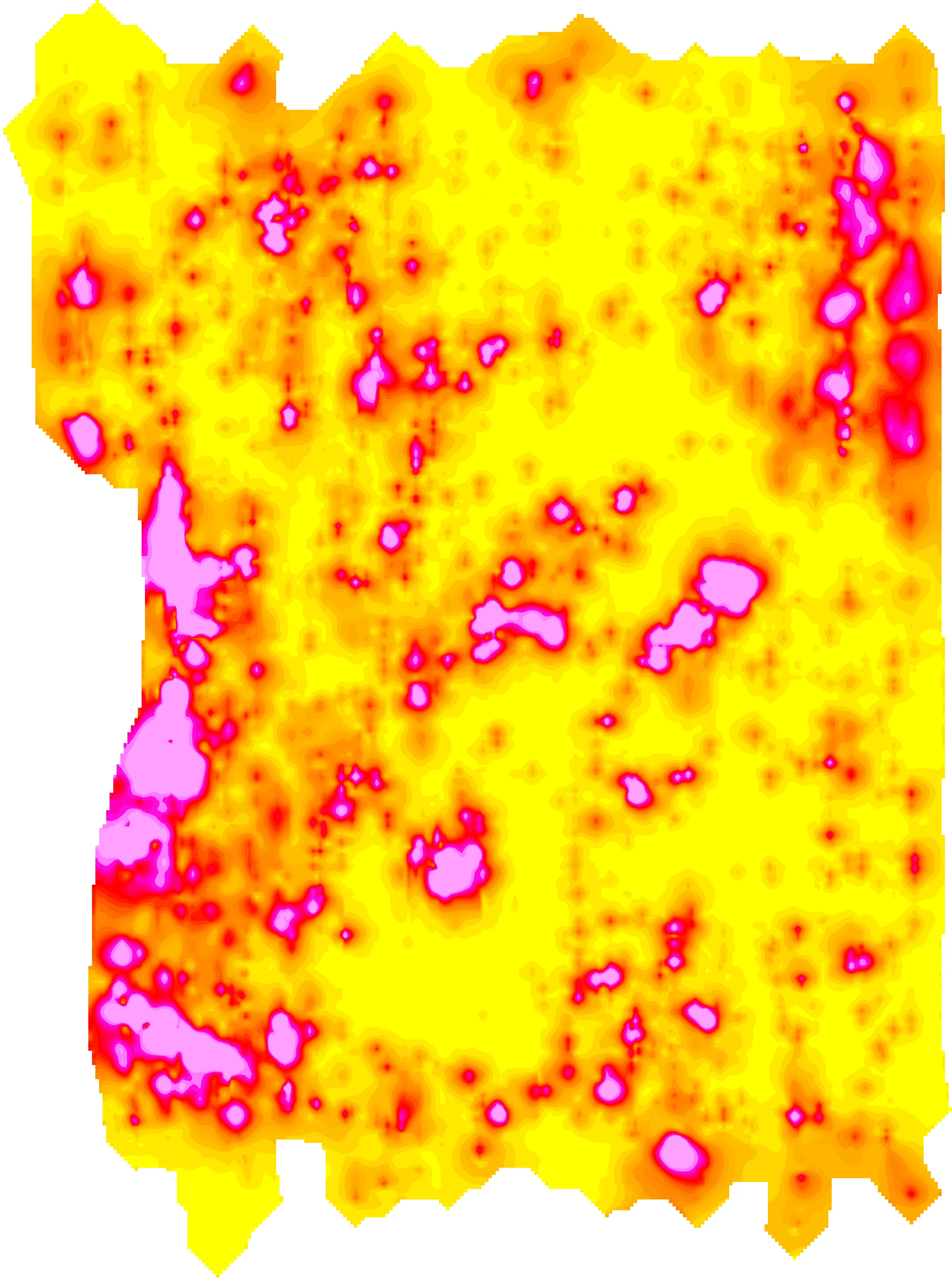 A marine magnetometry analytic signal (AS) mapping chart highlighting magnetic anomalies for subsea object and UXO detection.