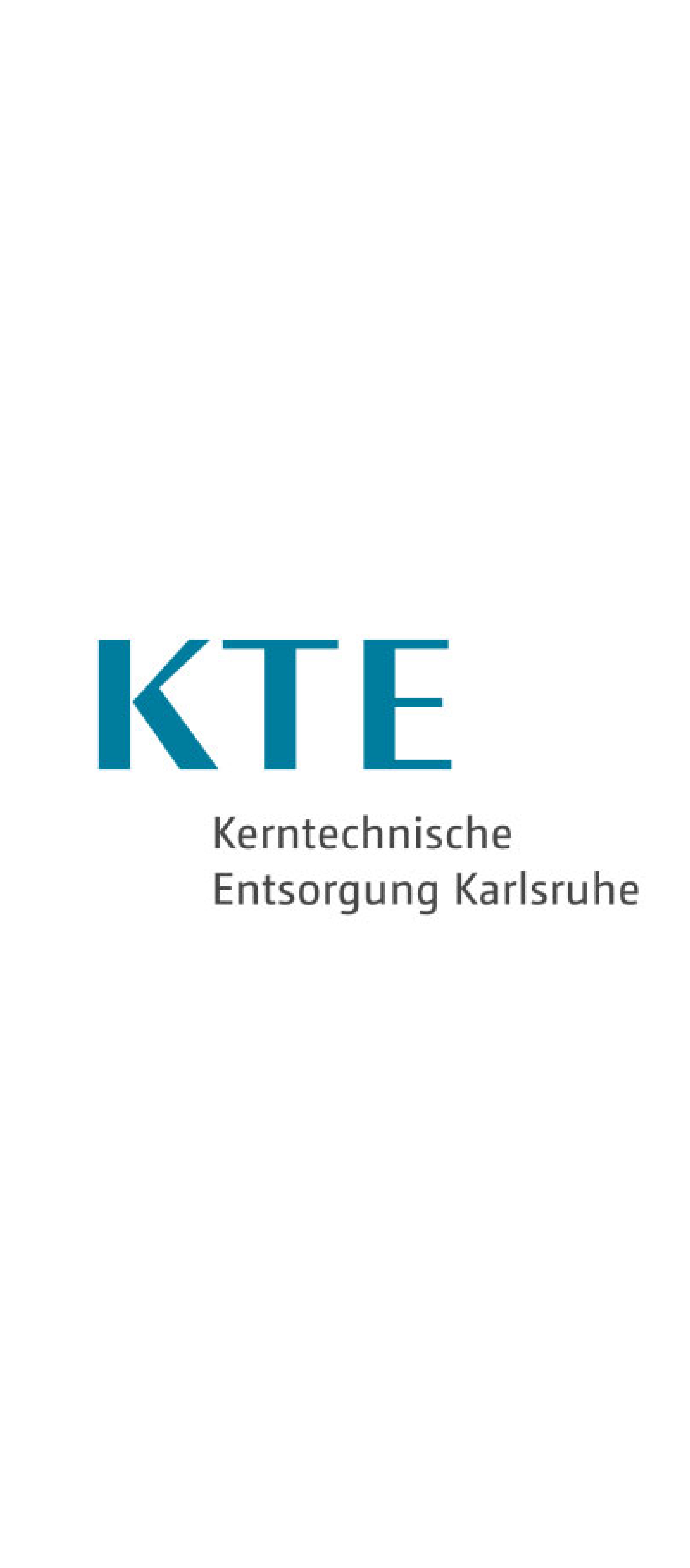 Logo with blue letters KTE and text Kernt technische Entsorgung Karlsruhe below.